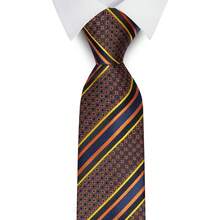 AlanKing 1pc Striped Necktie, Suitable For Business, Formal Events, And Daily Suit Wear - Color Mixing - View 9