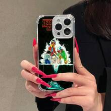 Estuche para teléfono transparente con diseño divertido de aventura de monstruos coloridos compatible con estuches para teléfonos , estuches para teléfonos OPPO, estuches para teléfonos ,  17,  16 Pro Max,  15 Pro Max,  13 y  12 hecho de material de TPU que brinda protección contra golpes y caídas, este es un excelente regalo para familiares, amigos, seres queridos, novios / novias y Navidadfunda de ,  funda de  16, Navidad,  fundas de , funda de  15,  fundas para , funda de  16 Plus, regalos de Navidad, funda de  13, funda de teléfono de Navidad, funda de  16 Pro, funda de teléfono  15, funda de teléfono  13, funda de  15, rosa, funda de teléfono rosa, regalos, malvado, regalos para mujeres, funda de teléfono linda, regalos para hombres, teléfono negro Estuche, regalos para hombres - transparente - Ver 4