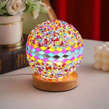 Đèn ngủ Bohemian bằng thủy tinh khảm trang trí nhà cửa đèn bàn phòng ngủ với bầu không khí tiệc tùng xung quanh cao cấp - Nhiều màu - Xem 26