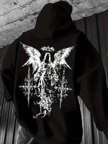 Men's Sweatshirts Black Hoodie Hoodies Autumn And Winter Fitness And Outdoor Leisure Y2K Men's Clothing Anti Social Club Mexico Halloween Christmas Halloween Costume Men - màu đen - Xem 1
