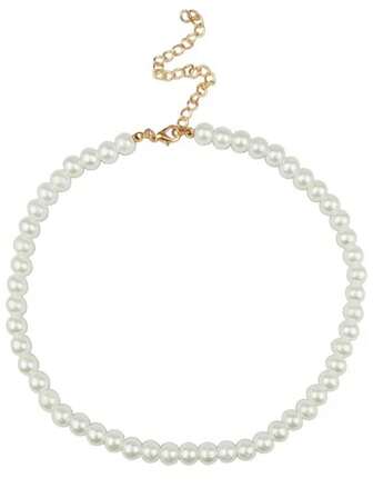 1pc Simple & Unique Pearl Choker Necklace For Women, Sweater Jewelry