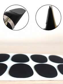 8/16pcs 0.8mm Black Mouthpiece Cushions Alto Tenor Saxophone Adhesive Clarinet Mouthpiece Patches Strong Oval Mouthpiece Patches Pads Mouthpiece Pads For Beginners Musicians