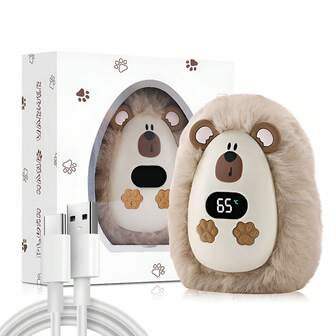 Plush Hand Warmer Electric Hand Warmer Digital Display Mini Hand Warmer Heater 3 Temp Adjustable Portable Hand Heater For Winter