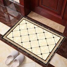 Geometric Pattern Doormat - Machine Washable, Rectangular Polyester Material, Suitable For Indoor/Outdoor Use, Perfect For Living Room, Bedroom, Kitchen, Office, Camping Decor, Entryway | Modern Flannel Doormat | Machine Washable, Water Washable - Multicolor - View 25