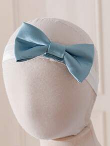 1pc Baby Girls' Lace Cloth Princess Dress, Blue Party Formal Gown