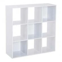 9-Cube Storage Shelf | White Cube Organizer | Modular Bookcase | Home Storage Unit - Default - View 2
