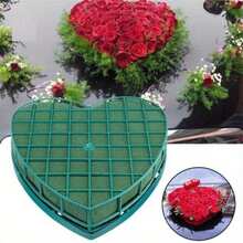 Heart Shaped Flower Arrangement Foam Pad Flower Arrangement DIY Valentine's Day Gift Props
