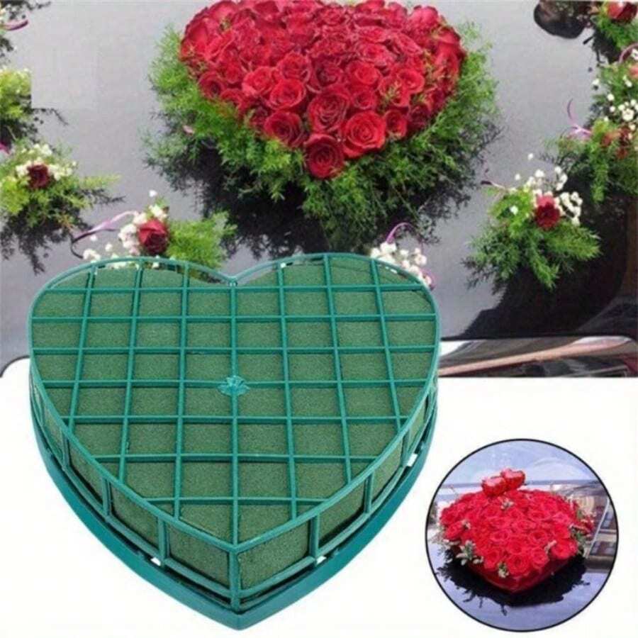 Heart Shaped Flower Arrangement Foam Pad Flower Arrangement DIY Valentine's Day Gift Props