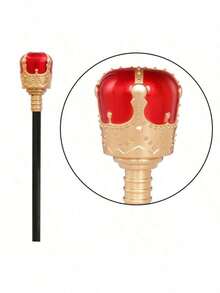 1pc Christmas King Cloak, Holiday Party Costume Shawl, Christmas Red Role Play Cloak Cape - Multicolor - View 6