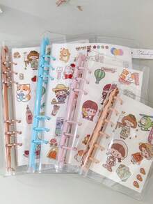 2pcs Loose Leaf Binder With Clear Cover - Ideal For Loose Leaf And Spiral Notebooks, Easy To Organize And Quick Access