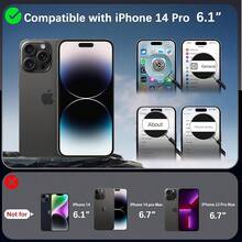 Magnetic Case For For IPhone 14 Pro 6.1 Inch With 360 Rotatable Ring Stand, Compatible With Mag Car Phone Mount, Cases Cover Phone Holder For Desk Meeting/Videos(Dark Green),For For IPhone14Pro,DarkGreen - 深綠色 - 查看 3