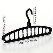 2个装节省空间衣架，带11个挂钩，节省空间，适合衣柜收纳和宿舍必备 - 彩色 - 查看 5