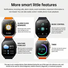 W&O [Ai Smart Watch]Sports Smartwatch With Ai Assistant, 2.01inch HD Square Display,  Compass, Diversified Dial, With Infrared Function,Sleep Monitoring, 100+ Sports Modes, Outdoor Smartwatch, Ideal Gift, Fitness Tracker, Activity Tracker, Ideal Gift For Xmas - X10U-Black - 查看 2