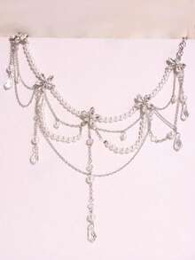 1pc European And American Style Tassel Multi-Layer Waist Chains, Fashionable, Elegant And Sexy Waist Chains For Women, Party Jewelry For Valentine's Day - 彩色 - 查看 6