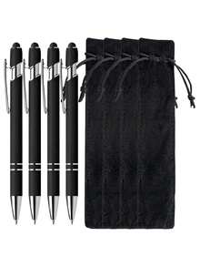 1-32支定制金属伸缩圆珠笔+触控笔套装 | 防滑笔握+书写流畅的中号笔尖 | 兼容智能手机/平板电脑/办公设备 | 可刻字/日期/Logo | 商务刻字笔+教师节礼物+新婚夫妇中性笔 | 适合学生/上班族/教师（男女通用） | 节日/生日礼物（母亲节/圣诞节/毕业典礼） | 办公/学习必备 | 多场景适用（教室/宿舍/商务会议） | 男女皆宜，青少年适用，适合新员工、办公用品，永恒的爱 - 黑色 - 查看 20