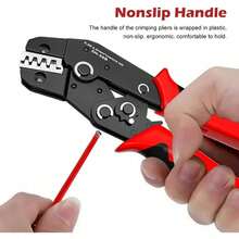 Crimping Tool With Ratchet, Ratchet Wire Crimper For Non-Insulated Open Barrel Terminal Connectors Receptacles AWG23-16, Ratcheting Crimper, Electrical Terminals Crimping Tool - Variant - View 5