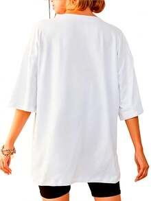 Oversized T-Shirt DC Street Collage Streetwear Unisex Ref4227 - White - View 3