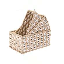 1 Stück handgeflochtener Aufbewahrungskorb, geeignet als Valentinstag, Hochzeit, Geburtstagsgeschenk, für Schreibtisch, Wohnzimmer, Spielzeug/Süßigkeiten/Schlüssel Aufbewahrungsbehälter - Beige - Übersicht 2