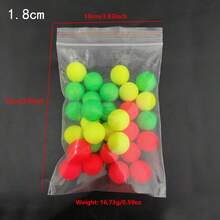 30pcs/Set Round Vivid Red, Yellow, Green Mixed Buoyant Beads With Thick Heads, Sensitive And Good Foaming - random color - View 14
