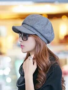 1 chiếc mũ beret len đen kiểu retro dành cho nữ - Nhiều màu - Xem 14
