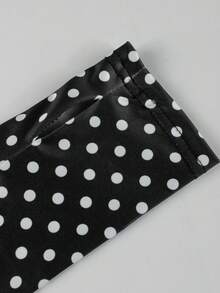 Bộ trang phục thường ngày phong cách đường phố dành cho nữ, áo hoodie và quần dài in hình "Cô gái", bộ đồ thể thao tay dài 2 mảnh, thích hợp cho các bữa tiệc và tụ họp, mùa thu xuân. - Chấm bi đen - Xem 6