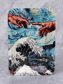 1 buc. Tavă pentru rulat țigări, material de tablă, stil desen animat, 180 * 125 mm