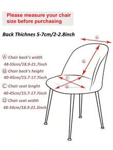 1pc Silver Fox Velvet Stretch Dining Chair Cover, Embossed Pattern Jacquard Fabric, Removable & Washable, Furniture Decor Protection, Autumn/Winter Material, Fits Small Duck Bill Chairs (Chair Not Included) - Silver Fox Velvet Embossed - View 3