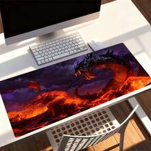 1pc Extra Large Thick Non-Slip Gaming Mouse Pad, Fashionable Minimalist Pattern, Edged Design Durable, Suitable For PC, Office Desk And Home Use, Multiple Sizes Available, Enhance Desktop Comfort. Made Of High-Density Rubber Base, Stable And Non-Slip, Smooth Surface For Precise Mouse Tracking, Cartoon, Minimalist, Landscape Mouse Pad - Black and White - View 10