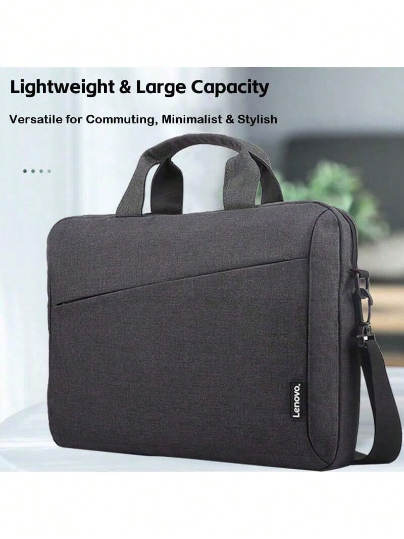 Lenovo T210 Shoulder/Handbag, Water-Resistant And Durable Fabric, Padded Laptop Compartment, Shock-Resistant Lining, Large Main Compartment, Front Zippered Pocket, Suitable For Business Travel And Office Use, Black - Black - View 1