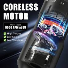 Kiss Of Dragon 1PC Wireless Tattoo Pen Machine 2.2-4.2 Strokes Adjustable 1600mAh Rechargeable Battery Coreless Motor Tattoo Pen - Multicolor - View 3