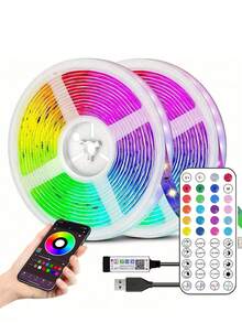NBBUFF 1M-30M USB LED Light, 32.8-Foot Intelligent RGB LED Light Strip, With APP Control, Timer Setting, Music Mode. LED Decorative Light Strip, Bedroom, Computer, Cabinet. Perfect For Birthday Parties, Perfect For Festivals, And Perfect For Christmas Gifts - Multicolor - View 10