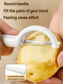 Stainless Steel Vegetable Peeler - Ultra Sharp Blade For Potatoes, Carrots, Cucumbers & Fruits | Non-Slip Grip Kitchen Peeler With Y-Peeler Design, Easy Peel & Comfort Handle (Color May Vary) - Random - View 5