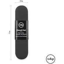 W&P Porter - Utensilios de Acero Inoxidable con Funda de Transporte de Silicona, Color | Cuchara, Tenedor y Cuchillo para Comidas sobre la Marcha | Juego portátil y Compacto(Utensilios Porter Crema) - Multicolor - Ver 6