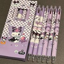 SANRIO 一套6支库洛米按压式可擦圆珠笔，0.5毫米水晶蓝碳黑ST笔头圆珠笔 - 彩色 - 查看 5