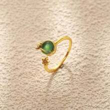 To My Daughter - Anillo de plata de ley 925 para ansiedad y ansiedad, anillo de planeta para mujer, anillo de circonita cúbica con estrella de luna azul, anillo ajustable abierto, joyería(default) - Multicolor - Ver 7