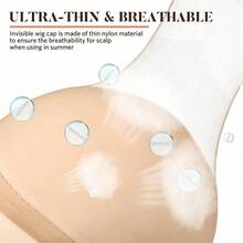 Tapa de peluca HD al por mayor de alta calidad, redecilla de cabello transparente HD, tapa de peluca de encaje elástico de nailon para mujeres y hombres, color marrón claro