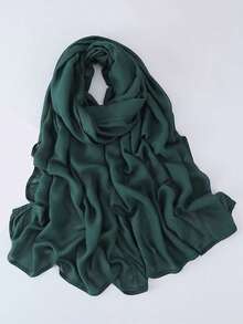 1条180*70厘米女士纯色粘胶纤维透气柔软莫代尔头巾，适合搭配阿巴雅长袍，防滑 - Viscose hijab - 查看 21