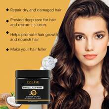 Nourishing Hair Mask, Improves Dry, Frizzy Hair And Restores Smooth, Nutritious Hair - Black - View 11