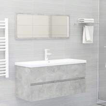 Mueble bajo fregadero vidaXL, gris hormigón, 100x38,5x45 cm, madera de ingeniería. - Marrón - Ver 3