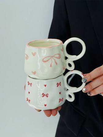 1 st keramisk kaffemugg med rosettdekor, europeisk stil med stor kapacitet, handmålad keramikkopp, tekopp, eftermiddagstekopp, saudisk kaffekopp, hushållsfrukostmjölkkopp, vattenkopp, presentmugg