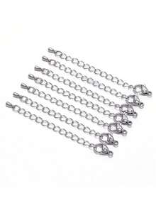 5件套不锈钢手链项链延长链，水滴形龙虾扣，DIY珠宝制作材料，可调节尾链