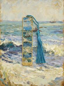 1pc These Vintage Oil Painting Style Bookmarks Feature Tassel Pendants And Are Made Of Openwork Metal. They Are Perfect For Reading And Office Use, Suitable For Students, Writers, Readers, And Book Lovers, And Make A Wonderful Gift. - Multicolor - View 4