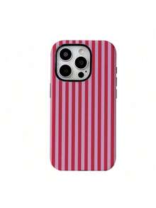 2-In-1 (Double Layer) Phone Case. Classic Line Design, Pink Background With Red Line Phone Case, Magnetic Film 2-In-1 Compatible With Apple, Cute, Durable, Unique, Suitable For Christmas, New Year, Festival, Holiday Gifts For Women, Compatible With IPhone 17, 17 Pro Max, 17 Pro, 17 Air, 16, 16 Pro, 16 Pro Max, 15, 15 Plus, 15 Pro Max, 15 Pro, 14, 14 Pro, 14 Pro Max, 14 Plus, 13, 13 Pro Max, 13 Pro, And More. - Multicolor - View 24