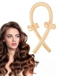 3件套 慵懒睡眠海绵卷发棒 大波浪发带套装 无热卷发棒套装，美发造型套装 - 彩色 - 查看 6