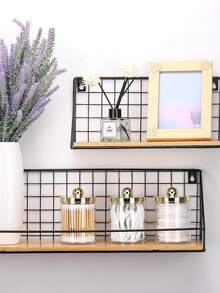 4/Iece Swab Storage Box Set, Medicine Jar Set, Bathroom Storage Jars With Gold Lids, Suitable For Swabs, Pills, Mats, Floss Picks, Etc., 10 Oz Plastic Jars, Suitable For Bathroom, Bedroom, And Dressing Table Storage.