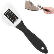 EstiloZJchao Cepillo De Zapatos, Cepillo De Limpieza De Gamuza 4 Lados, Cepillo Limpiador De Pulido De Botas De Zapatos De Cuero De Terciopelo NubuckVersióN Mejorada - 1 - Ver 1