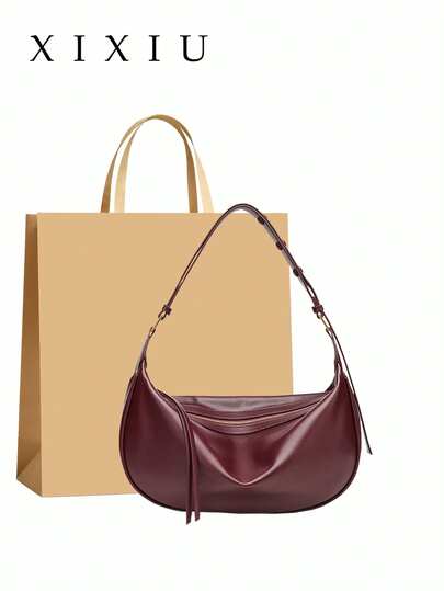 2025新款时尚高端女士单肩包，多功能独特设计腋下饺子包，轻便奢华复古风，适合购物、约会和通勤（不含礼品袋）