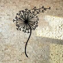 1pc Oversized Dandelion Metal Wall Decoration, Can Be Hung Directly-Black And Gold Sculpture With Large Leaf Branches-Heavy Iron Structure-Interior/Decoration Suitable For Living Room, Balcony, Garden-Housewarming Gift-Modern Farmhouse, Minimalist, Bohemian Style Decoration-Easy Installation With Glue/Screws-Durable Metal Art-Elegant Black And Gold Design Wall Decoration - 彩色 - 查看 2