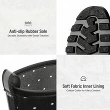 HISEA Women's Rain Boots Slim Calf Fashion Waterproof Garden Shoes Colorful Printed Rubber Boots Anti-Slipping Rainboots For Ladies Tall Knee High Outdoor Rain Shoes - Polka Dot Print Black and White - 查看 3