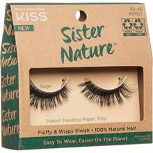 Lashes Sister Nature False Eyelashes, Easy to Wear Easier on Planet, Natural Hair, Wispy and Fluffy Lash, Reusable - Sage, 1 Pair - Sabio - Ver 4